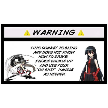Akame ga Kill! 'Akame | Warning Sign' Vinyl Car Sticker