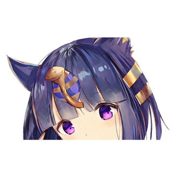 Animal Crossing 'Ankha | Shy' Vinyl Car Peeker Sticker