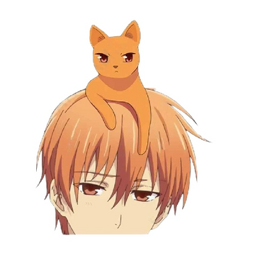 Fruits Basket 'Kyo And Cat | Waiting' Vinyl Car Peeker Sticker