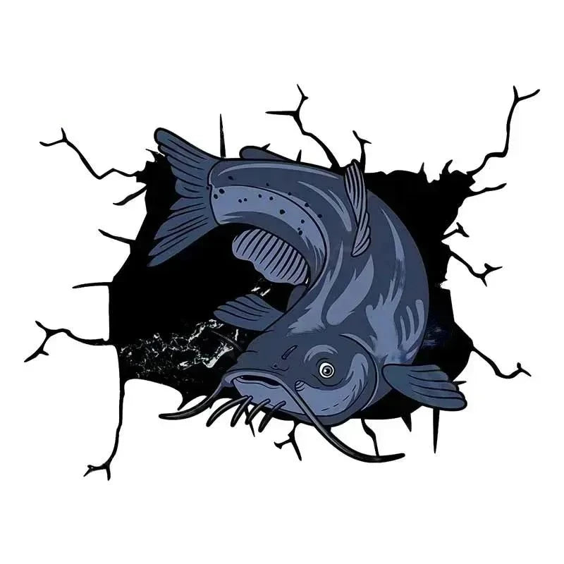Fish 'Blue Catfish' Car Window Vinyl Sticker