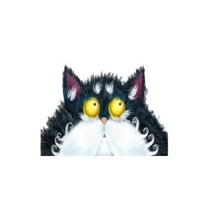 Cute 'Chubby Cat' Vinyl Car Peeker Sticker