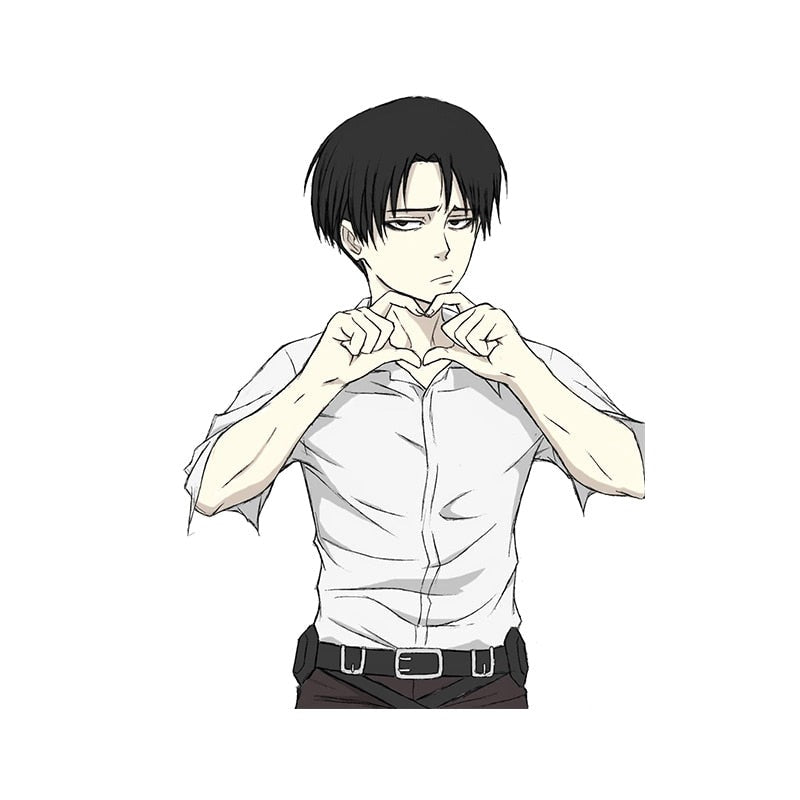 Attack on Titan 'Levi | Hand Heart' Vinyl Car Sticker