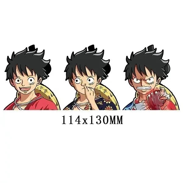 One Piece 'Luffy | Spiky Hair' Vinyl Car 3D Motion Sticker