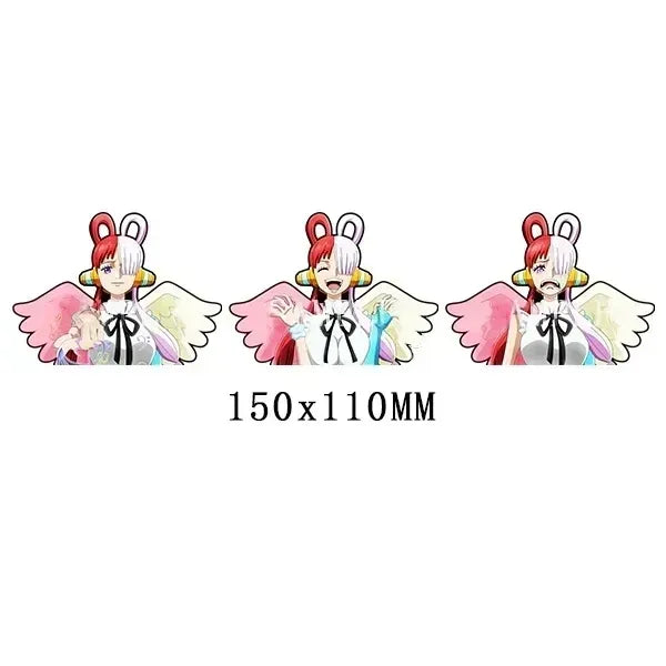 One Piece 'Uta | Pink And White Wings' Vinyl Car 3D Motion Sticker