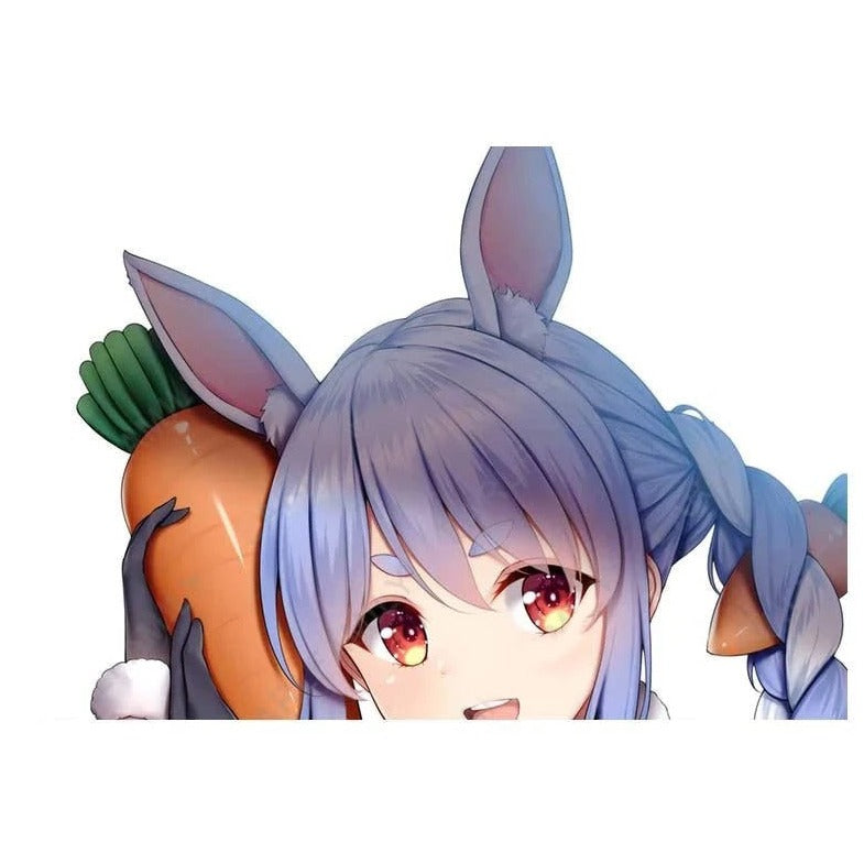 Virtual YouTuber 'Usada Pekora | Surprised' Vinyl Car Peeker Sticker