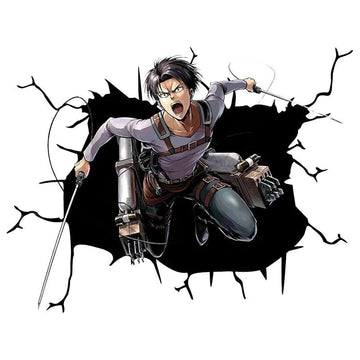 Attack on Titan 'Levi Ackerman | Shouting' Car Window Vinyl Sticker