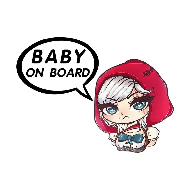 Overwatch 'Little Red Ashe | Baby On Board' Vinyl Car Sticker
