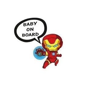 Iron Man 'Baby On Board' Vinyl Car Sticker