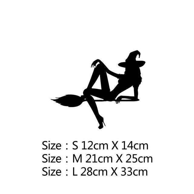 Witch Silhouette 'Sexy Pose' Vinyl Car Sticker