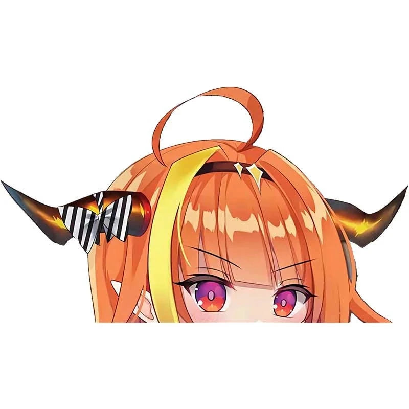 Virtual YouTuber 'Kiryu Coco | Serious' Vinyl Car Peeker Sticker
