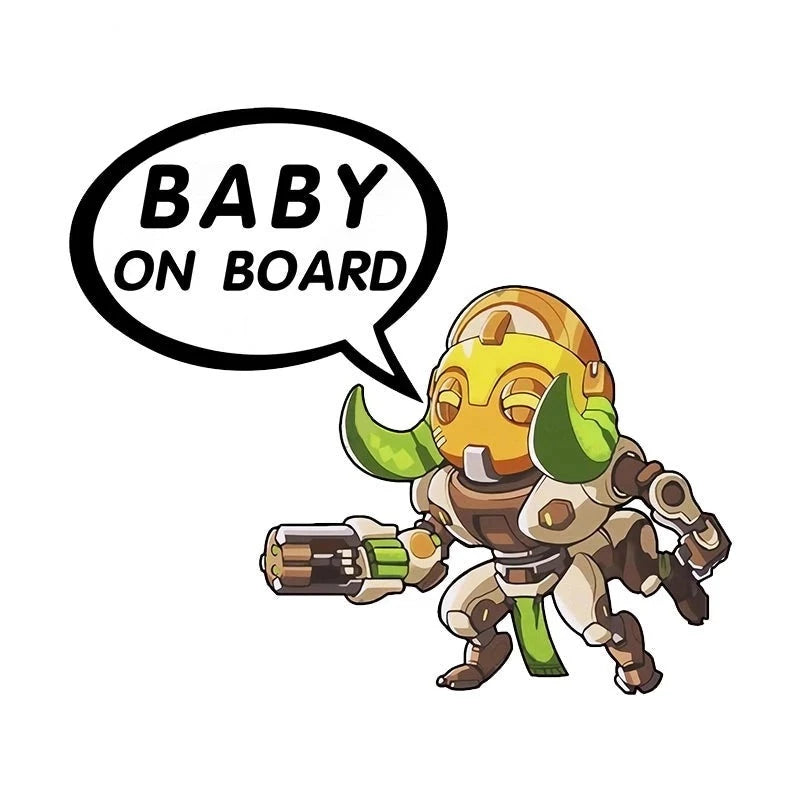 Overwatch 'Orisa | Baby On Board' Vinyl Car Sticker