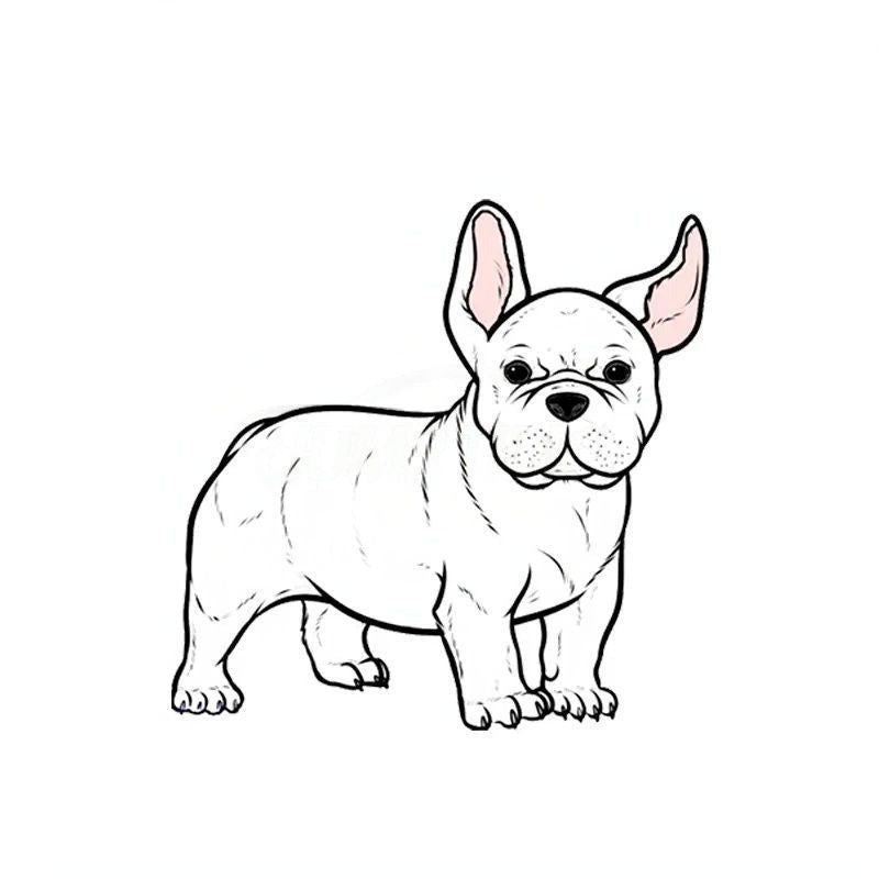 French Bulldog 'Standing' Vinyl Car Sticker