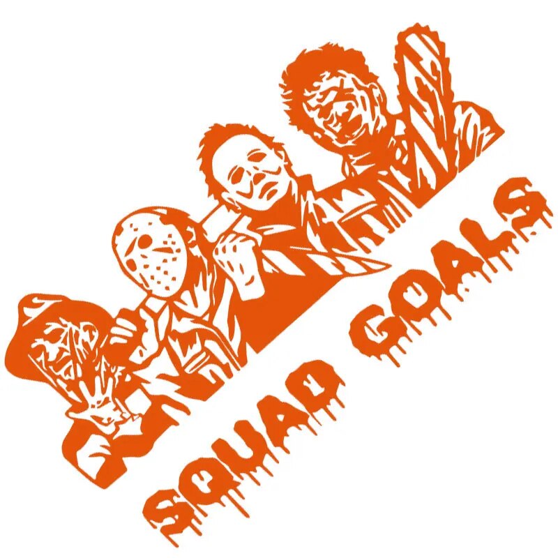 Classic Horror Killers 'Squad Goals' Vinyl Car Sticker