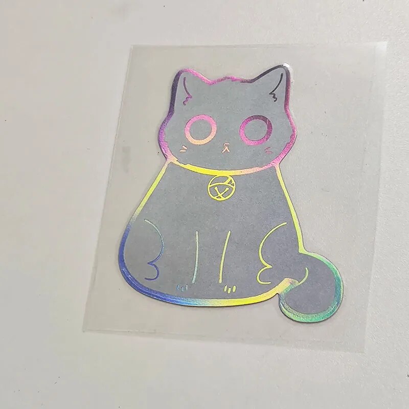 Cute 'Holographic Cat' Vinyl Car Sticker