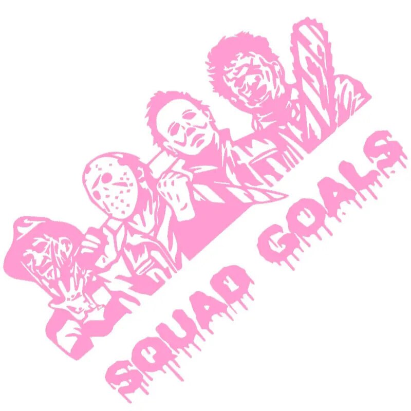 Classic Horror Killers 'Squad Goals' Vinyl Car Sticker