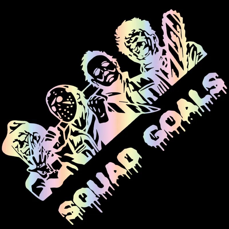 Classic Horror Killers 'Squad Goals' Vinyl Car Sticker