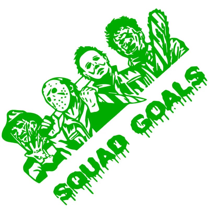 Classic Horror Killers 'Squad Goals' Vinyl Car Sticker