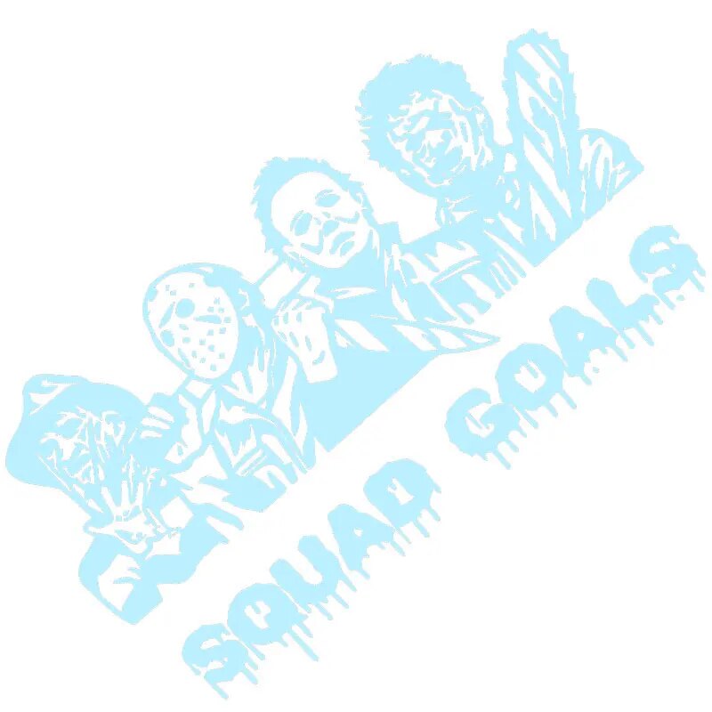 Classic Horror Killers 'Squad Goals' Vinyl Car Sticker