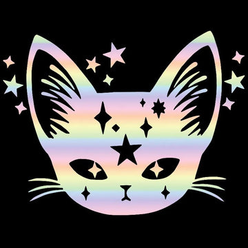 Celestial Cat 'Head' Vinyl Car Sticker