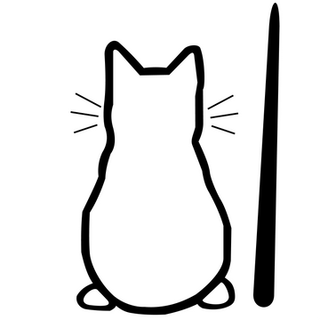 Cute Cat 'Sitting Back | 2.0' Vinyl Car Wiper Sticker