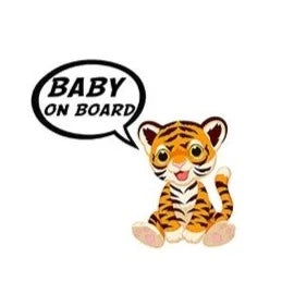 Baby Tiger 'Baby On Board' Vinyl Car Sticker