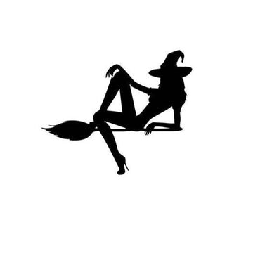 Witch Silhouette 'Sexy Pose' Vinyl Car Sticker