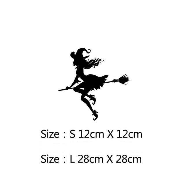 Witch Silhouette 'Poise' Vinyl Car Sticker