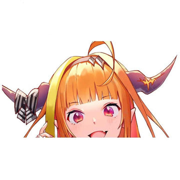 Virtual YouTuber 'Kiryu Coco | Amazed' Vinyl Car Peeker Sticker