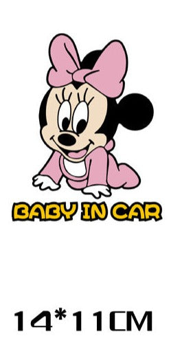 Mickey Mouse 'Baby Minnie | Crawling' Vinyl Car Sticker