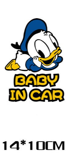 Baby In Car 'Baby Donald Duck | Happy' Vinyl Car Sticker