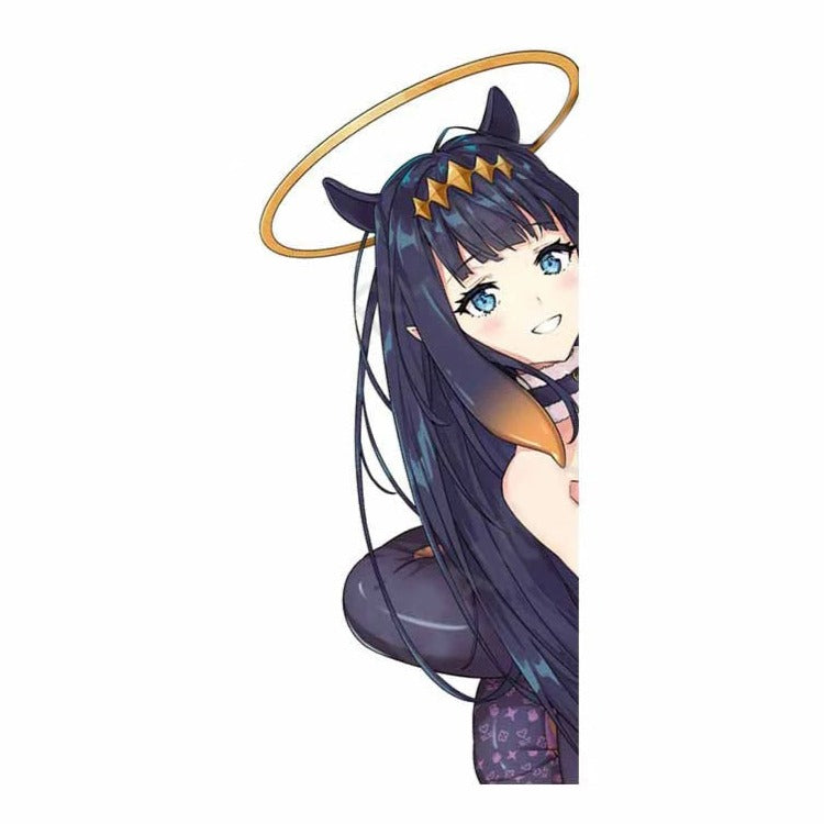 Virtual YouTuber 'Ninomae Ina'nis | Happy' Vinyl Car Peeker Sticker