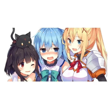 KonoSuba 'Megumin and Stunned Friends' Vinyl Car Peeker Sticker