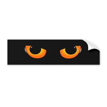 Black Cat 'Serious Eyes' Vinyl Car Peeker Sticker