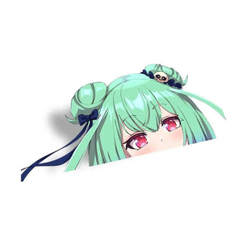 Virtual YouTuber 'Uruha Rushia | Looking' Vinyl Car Peeker Sticker