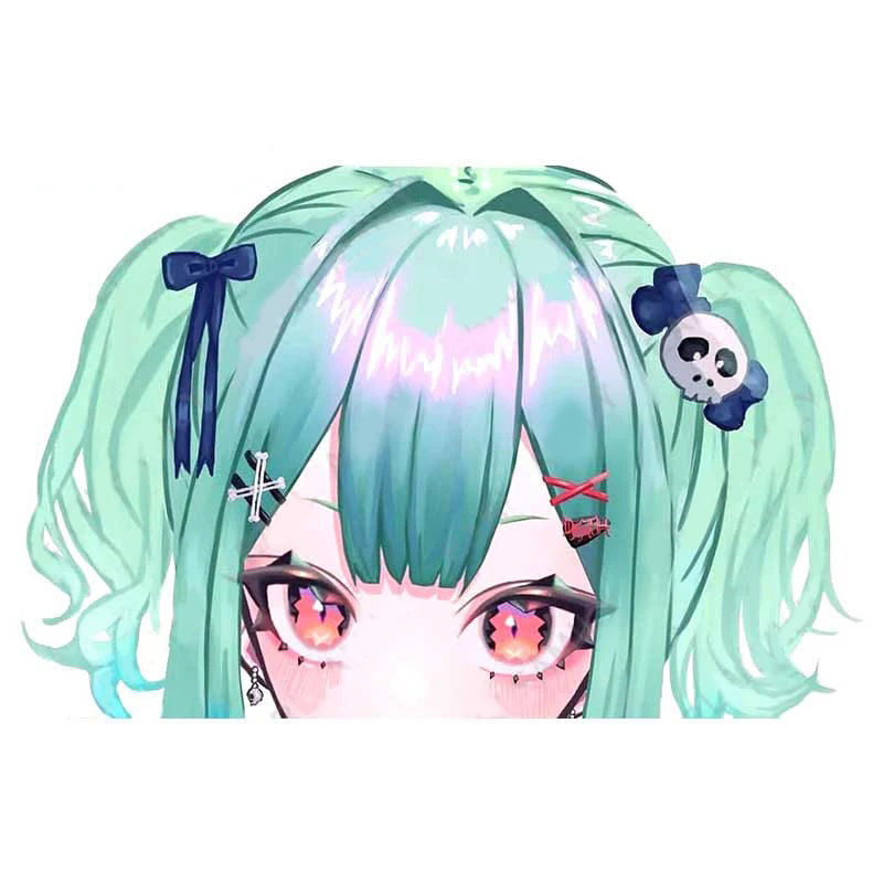 Virtual YouTuber 'Uruha Rushia | Blushed' Vinyl Car Peeker Sticker