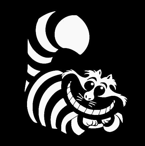 Cute Cat 'Smiling' Vinyl Car Sticker