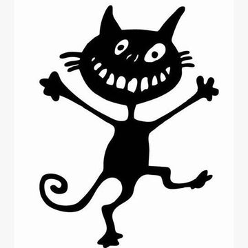 Crazy Cat 'Dancing' Vinyl Car Sticker