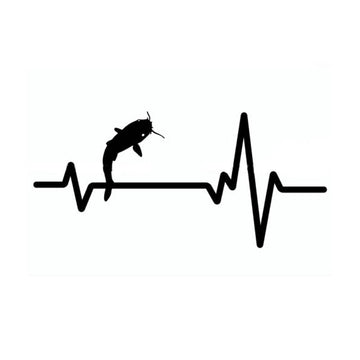 Heart Rate Line 'Catfish' Vinyl Car Sticker