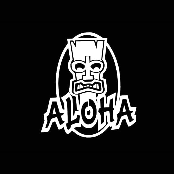 Aloha 'Tiki Statue' Vinyl Car Sticker