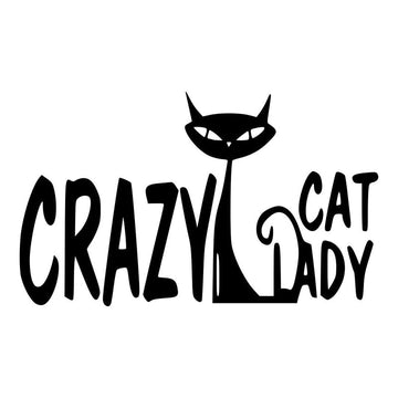 Cat 'Crazy Cat Lady' Vinyl Car Sticker