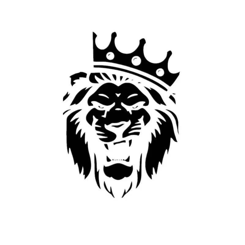 Lion Head 'Crown' Vinyl Car Sticker