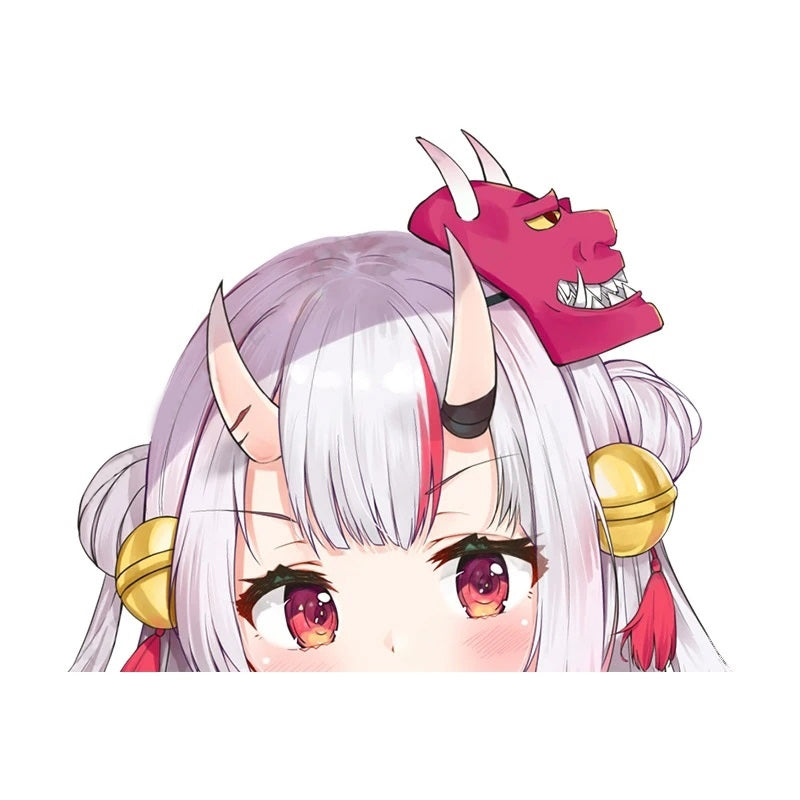 Virtual YouTuber 'Nakiri Ayame | Staring' Vinyl Car Peeker Sticker