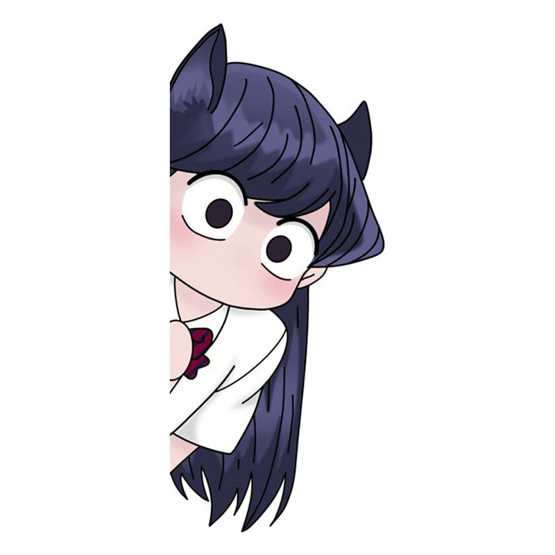 Komi Can't Communicate 'Young Komi | Peeking Left' Vinyl Car Peeker Sticker