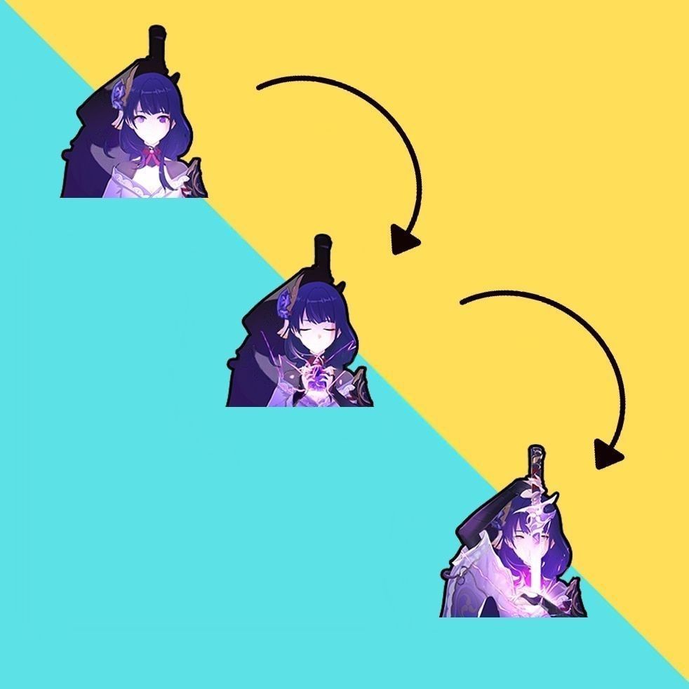 Genshin Impact 'Raiden Shogun' Vinyl Car 3D Motion Sticker