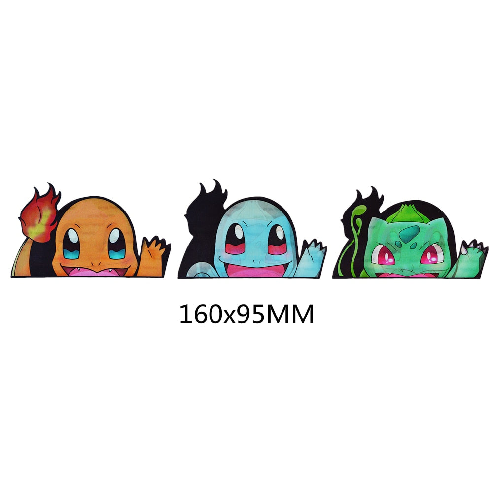 Pokemon 'Squirtle x Charmander x Bulbasaur' Vinyl Car 3D Motion Sticker