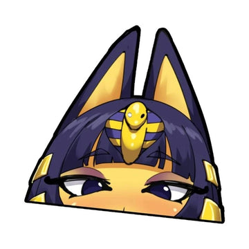 Animal Crossing 'Ankha | Looking Down' Vinyl Car Peeker Sticker