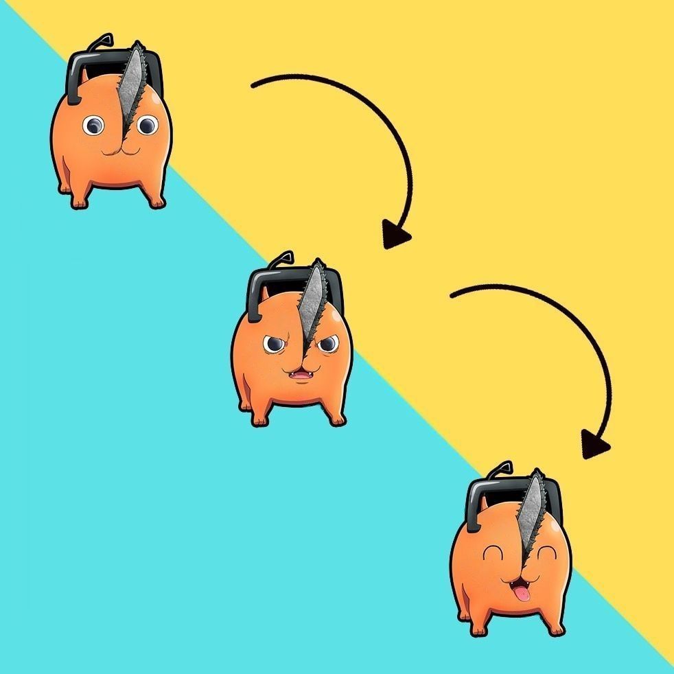 Chainsaw Man 'Pochita' Vinyl Car 3D Motion Sticker