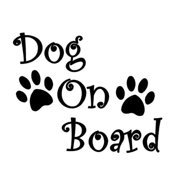 Dog On Board 'Paw Prints' Vinyl Car Sticker