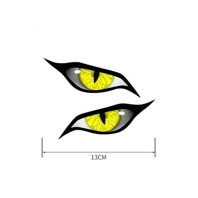 Evil Eyes 'Yellow' Vinyl Car Sticker
