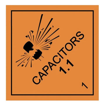 Warning Sign 'Exploding Capacitor Diamond | Caution | 1.1' Vinyl Car Sticker